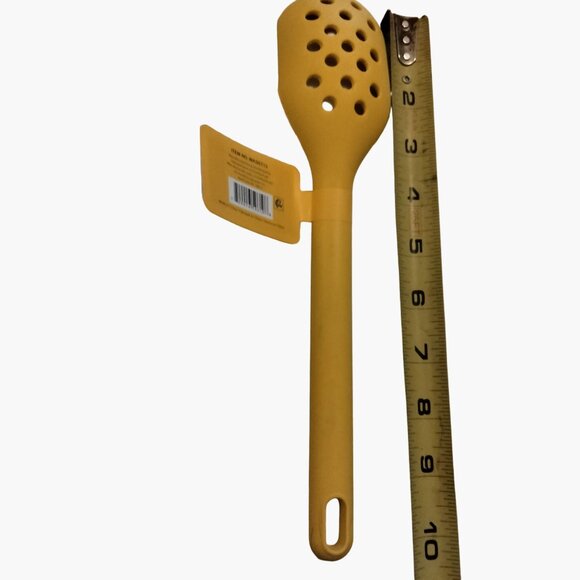 CWC Silicone Slotted Spoon Yellow Cook With Color Kitchen Utensil - Picture 4 of 6